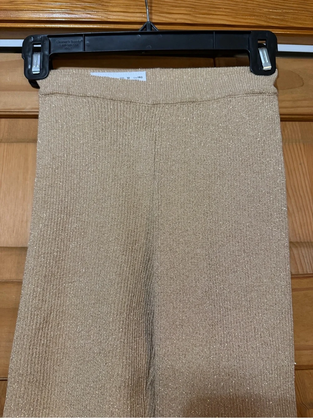 Zara Sparkle Cream Knit Leggings